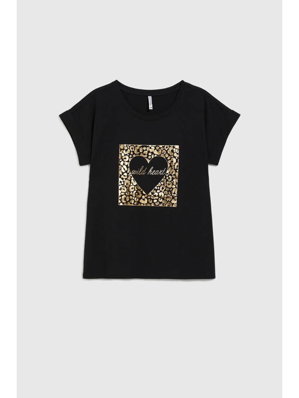 Moodo Дамска черна тениска Moodo