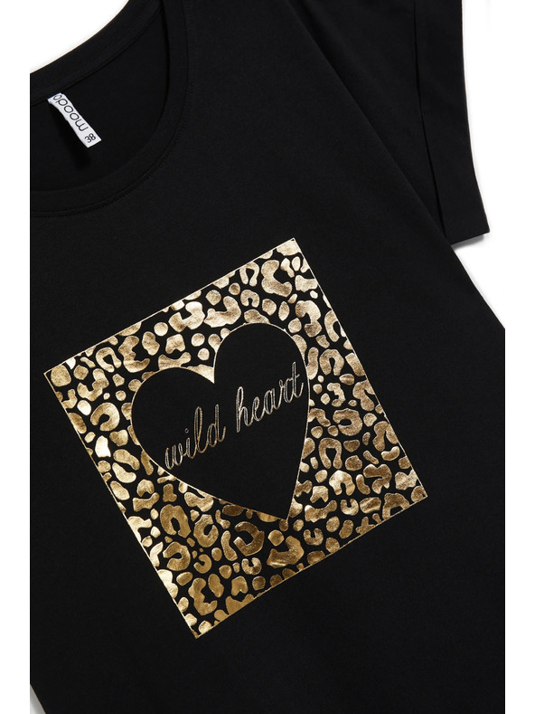 Moodo Дамска черна тениска Moodo