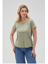 Moodo Дамска маслинено зелена тениска Moodo