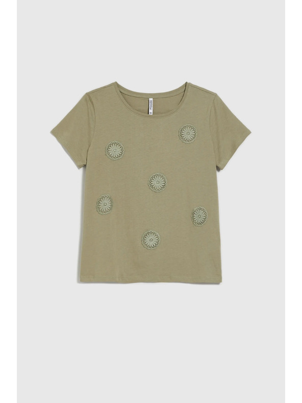 Moodo Дамска маслинено зелена тениска Moodo