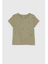 Moodo Дамска маслинено зелена тениска Moodo