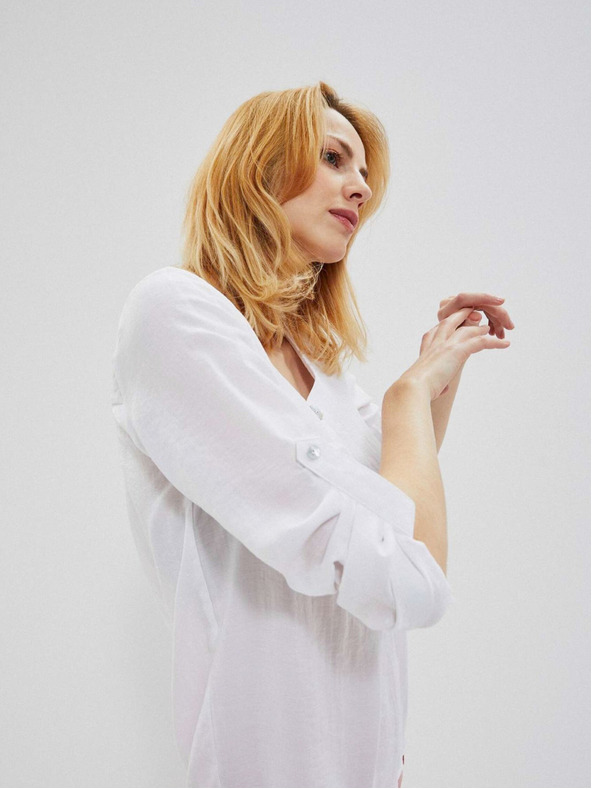 Moodo Бяла дамска блуза Moodo