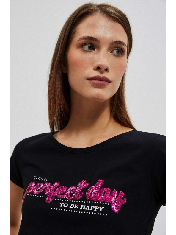 Moodo Дамска тениска L-TS-4020 BLACK Moodo