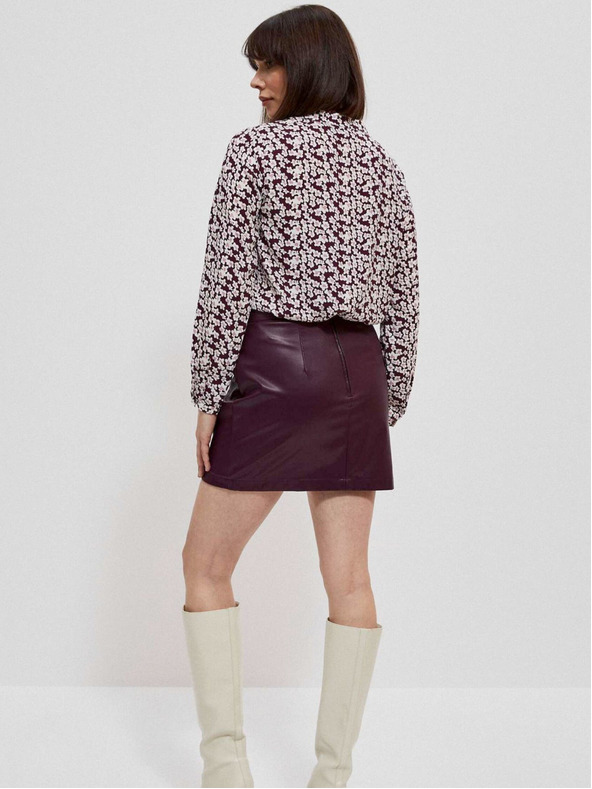 Moodo Блуза с цветя за жени в бяло и винено Moodo