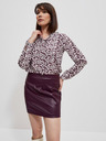 Moodo Блуза с цветя за жени в бяло и винено Moodo