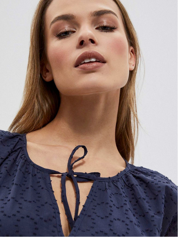 Moodo Тъмно синя дамска блуза Moodo