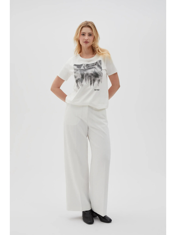 Moodo Дамска бяла тениска Moodo