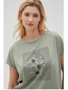 Moodo Дамска маслинено зелена тениска Moodo