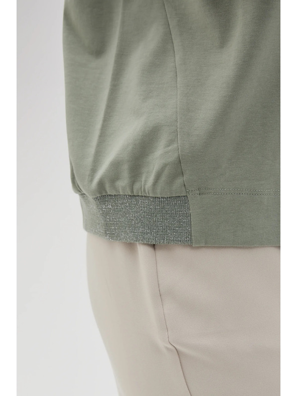 Moodo Дамска маслинено зелена тениска Moodo