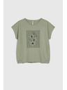Moodo Дамска маслинено зелена тениска Moodo