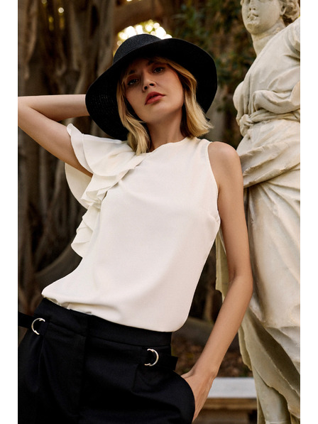 Moodo Дамска бяла тениска Moodo