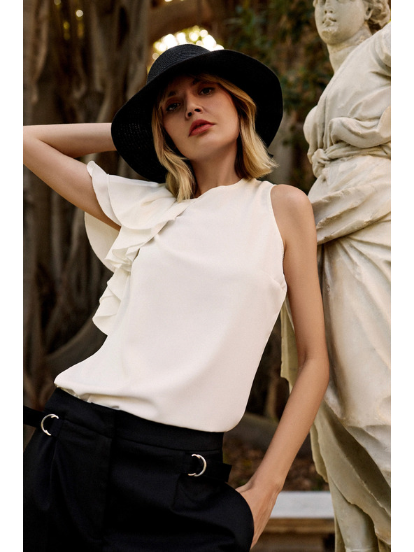 Moodo Дамска бяла тениска Moodo