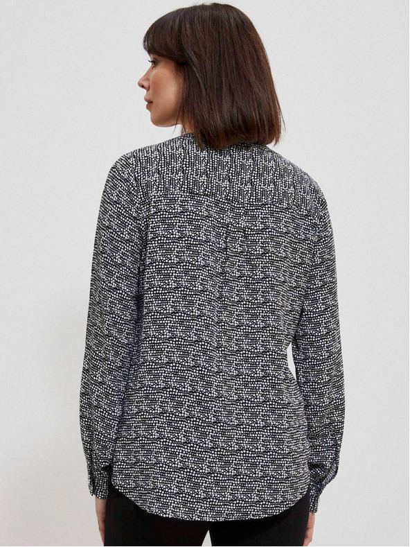 Moodo Черно-бяла дамска блуза с шарка Moodo