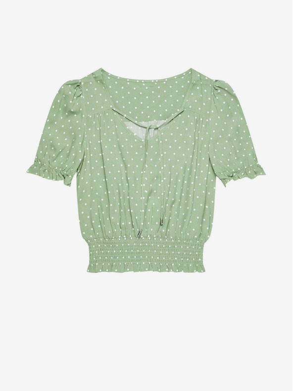 Moodo Зелена дамска блуза на точки Moodo