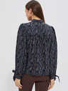 Moodo Тъмно синя дамска блуза с шарки Moodo