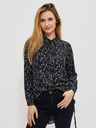 Moodo Черна дамска риза с шарка Moodo