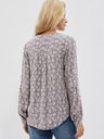 Moodo Бяла и сива дамска риза с шарки Moodo
