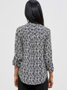 Moodo Бяло-черна дамска риза на цветя Moodo