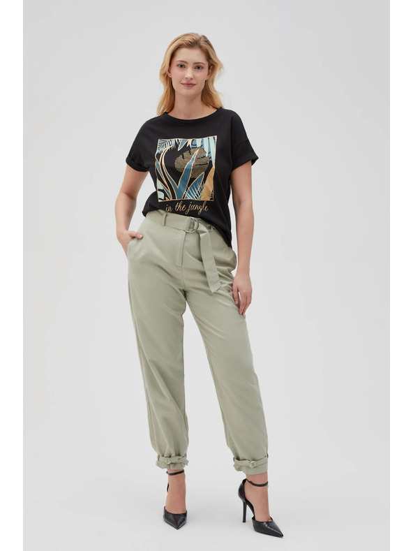 Moodo Дамска черна тениска Moodo