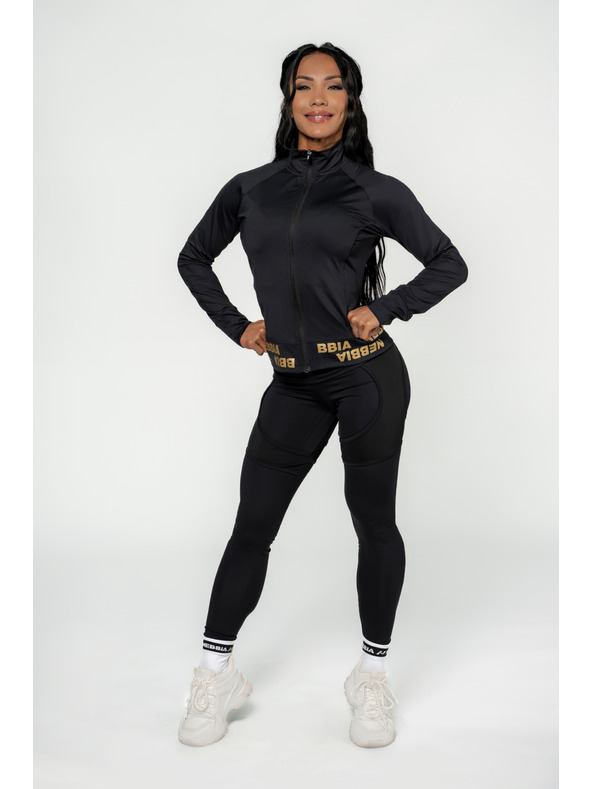 Nebbia NEBBIA INTENSE Warm-Up дамски суитшърт с цип 833 Gold Nebbia