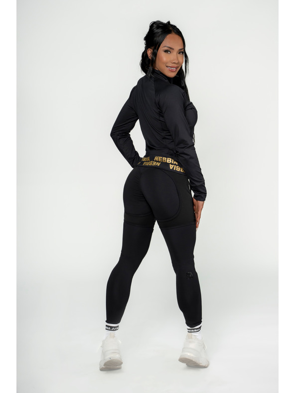 Nebbia NEBBIA INTENSE Warm-Up дамски суитшърт с цип 833 Gold Nebbia