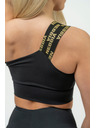 Nebbia NEBBIA Дамски спортен сутиен с висока поддръжка INTENSE Asymmetric 841 Gold Nebbia
