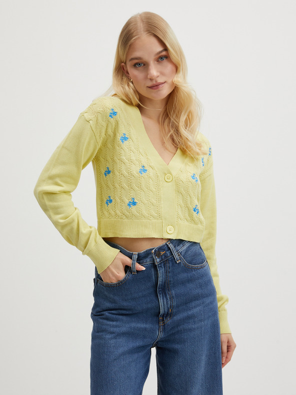 Noisy May Светлозелена дамска жилетка Noisy May Lil