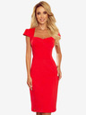 numoco Миди рокля с деколте - червена Numoco