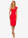 numoco Миди рокля с деколте - червена Numoco