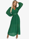 numoco 414-3 KLARA набрана рокля с колан и деколте - зелена