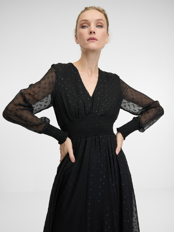 Orsay Черна дамска миди рокля ORSAY