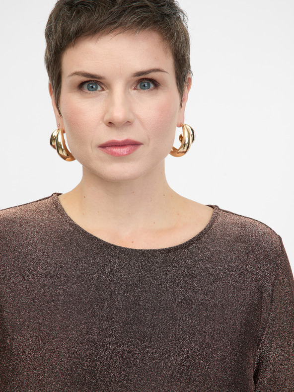 Orsay Světle hnědé dámské midi šaty ORSAY