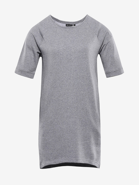 ALPINE PRO Alpine Pro сива дамска памучна рокля MOLEDA