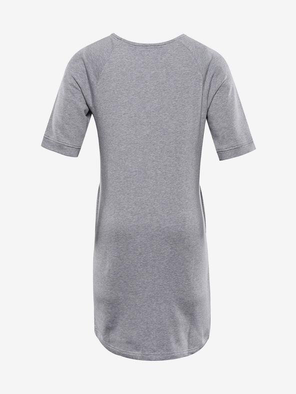 ALPINE PRO Alpine Pro сива дамска памучна рокля MOLEDA