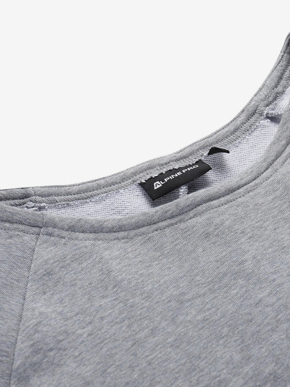 ALPINE PRO Alpine Pro сива дамска памучна рокля MOLEDA