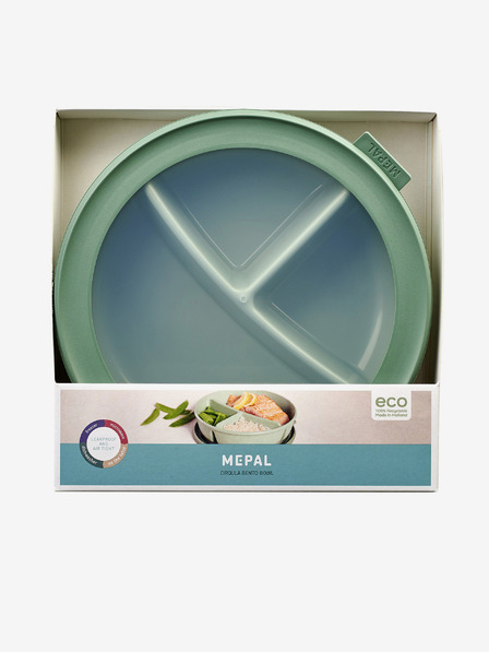 Mepal Светлозелена купа с три отделения Mepal Bento bowl Cirqula 250+250+500 мл