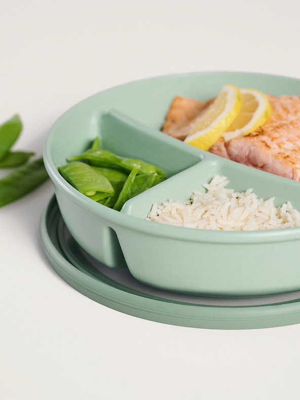 Mepal Светлозелена купа с три отделения Mepal Bento bowl Cirqula 250+250+500 мл