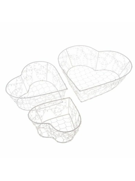 Casa de Engel Метална кошница - сърце - комплект 3 броя, 0/36