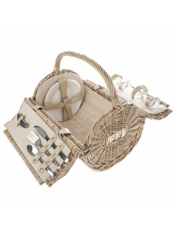 Casa de Engel Кошница за пикник от ракита за двама души, 0/4