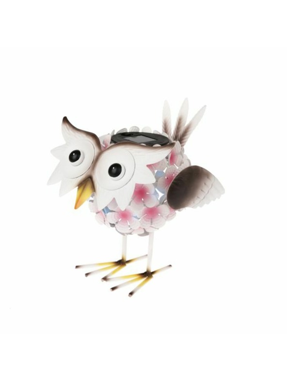 Casa de Engel Градинска метална декорация с LED на слънчева батерия - сова, 0/8