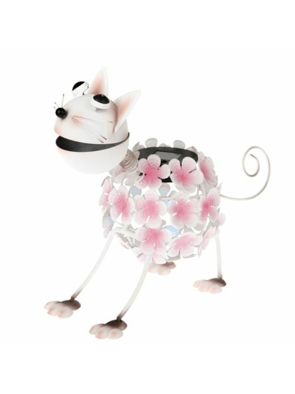 Casa de Engel Градинска метална декорация със слънчеви светодиоди - котка, 0/8