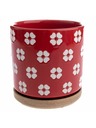 Casa de Engel Керамична саксия с чиния, червена, 0/12