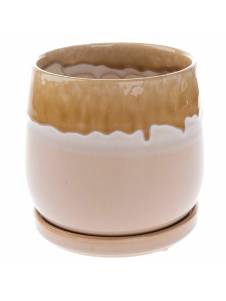 Casa de Engel Керамична саксия с подложка, жълта, 0/24