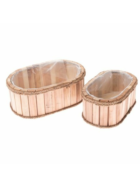 Casa de Engel Дървен кover за саксия с PVC - комплект 2 бр., 0/16