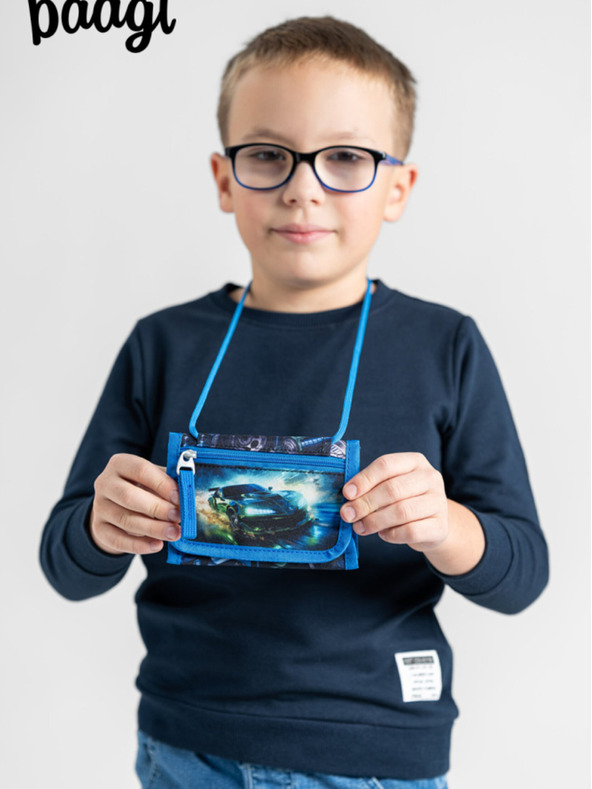 BAAGL  Черно портмоне за врата Baagl Състезателна кола