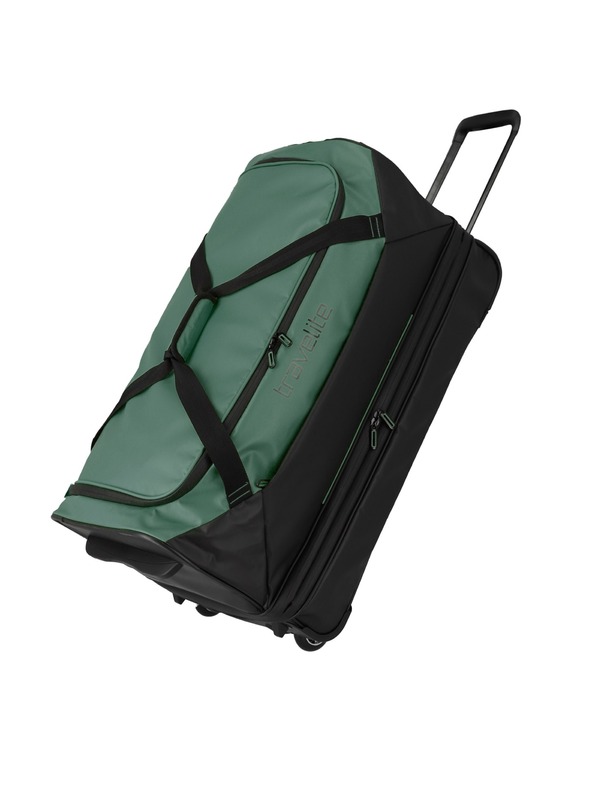 Travelite Travelite Basics Wheeled Duffle експ. Черно/зелено
