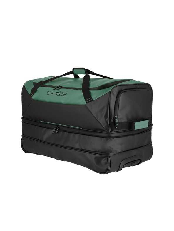 Travelite Travelite Basics Wheeled Duffle експ. Черно/зелено
