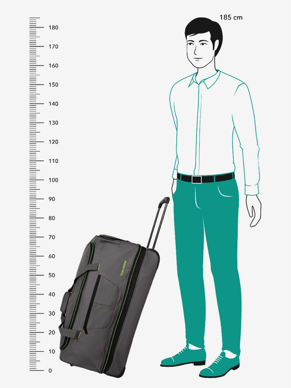 Travelite Travelite Basics Чанта на колелца L Сиво/зелено