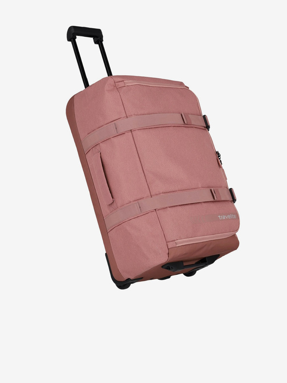 Travelite Розова чанта Travelite Kick Off Wheeled Duffle Bag L Rosé