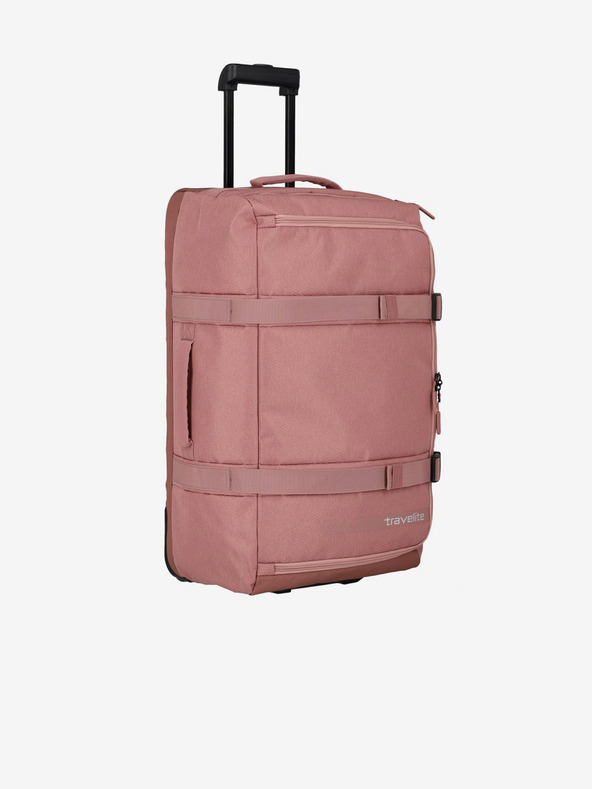 Travelite Розова чанта Travelite Kick Off Wheeled Duffle Bag L Rosé